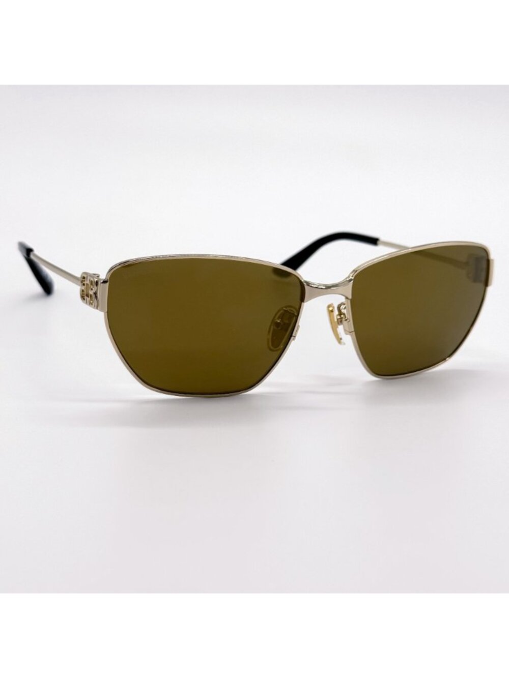 NEW BALENCIAGA BB0337SK 003 SUNGLASSES GOLD WOMEN EYEWEAR BALENCIAGA - Picture 4 of 10